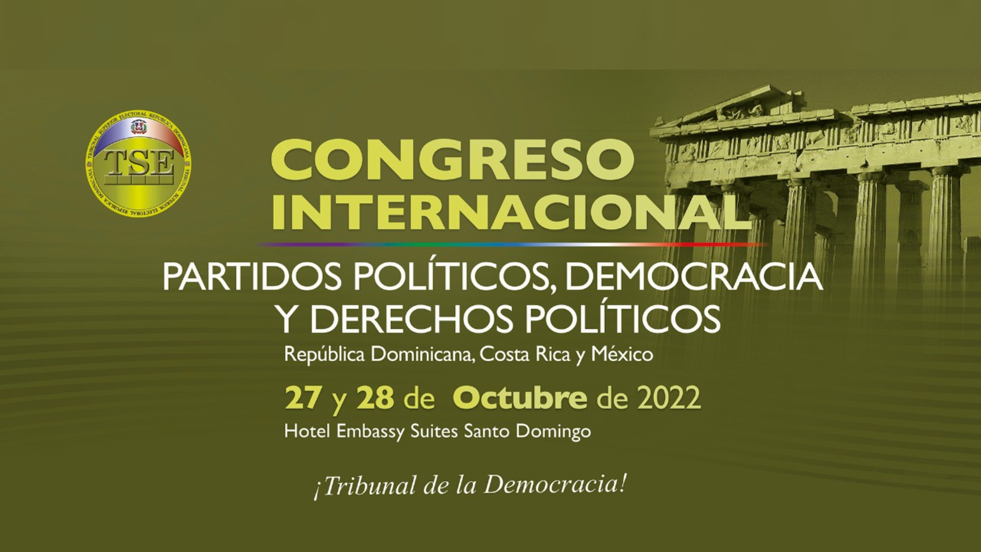 Tribunal Superior Electoral realizará Congreso Internacional “Partidos Políticos, Democracia y Derechos Políticos”